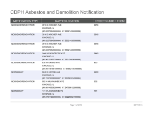 CDPH Asbestos and Demolition Notification