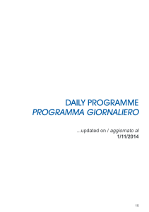 daily programme programma giornaliero