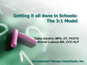 The 3:1 Model - New Jersey Occupational Therapy Association