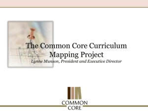 Common Core Curriculum Mapping Project