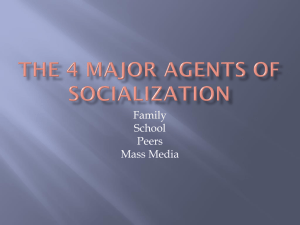 The 4 major agents of socializationx