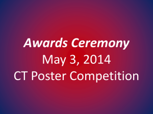 Awards Ceremony May 3, 2014 CT Poster Competition