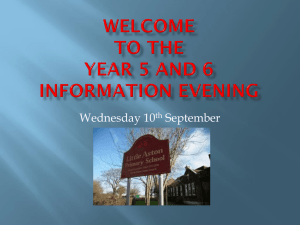 Year 5 and 6 information evening 2014