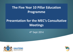MEC Lesufi 5 year Plan Presentation Final