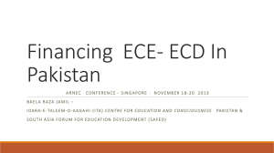 Financing ECE- ECD In Pakistan - Idara-e-Taleem-o