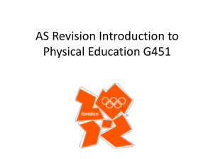 AS Revision Introduction to Physical Education - socio