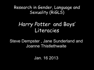 Literacies - Linguistics and English Language
