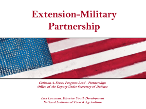 PowerPoint version - eXtension Military Families