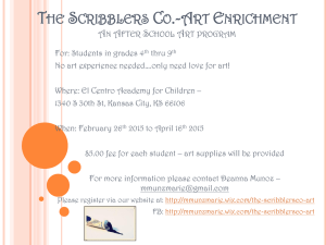 The Scribblers Co Art enrichment flyer