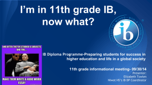 IB DP 11th grade informational meeting powerpoint