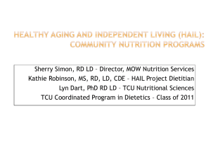 Healthy Aging and Independent Living
