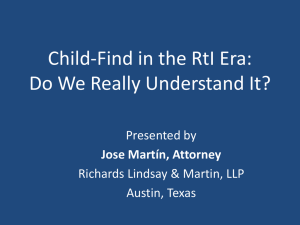 Child-Find in the RtI Era: Do We Really Understand It?