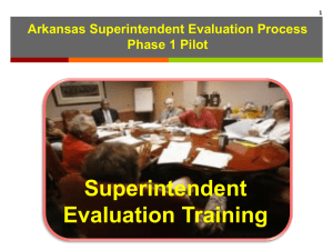 Superintendent Evaluation Phase 1 Pilot Training Presentation