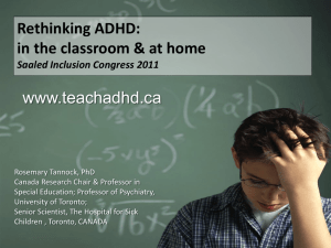 Rethinking ADHD in the classroom and at home