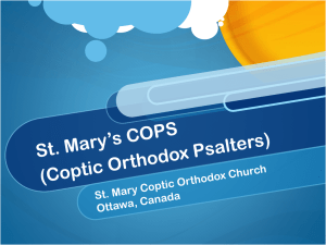 the presentation - St. Mary Coptic Orthodox Church