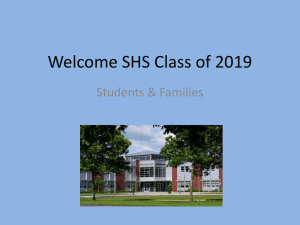 Welcome SHS Class Of 2019
