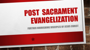 Post-Sacrament Evangelization