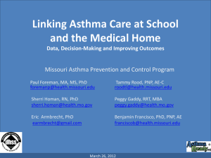 Linking Asthma Care at School and the Medical Home April 2012