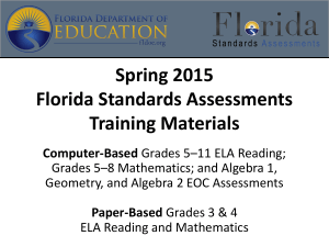 Winter 2014*2015 Florida Standards Assessments