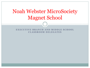 Executive Branch PowerPoint - Noah Webster MicroSociety Magnet