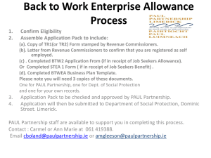 Back to Work Enterprise Allowance Process