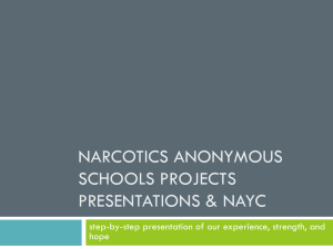 Narcotics Anonymous Schools Projects