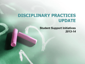 disciplinary practices update - Broward County Public Schools