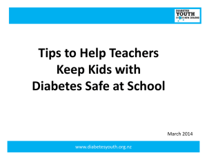 TipsForTeachers - Diabetes Youth New Zealand