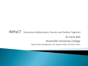 Interactive Mathematics, parents and children together