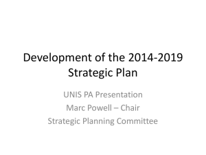 Development of 2014-2019 Strategic Plan