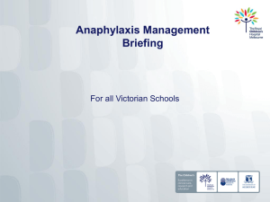 Anaphylaxis Management Briefing Presentation (pptx