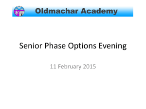 Senior Phase Options Evening