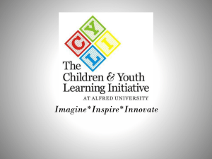 The Children and Youth Learning Initiative at Alfred University