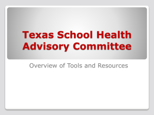 Texas-School Health Advisory Committee: Overview of