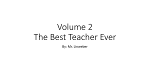 Volume 2 The Best Teacher Ever
