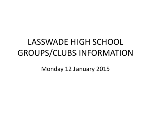 Lasswade High School Power Point Monday 12 January 2015