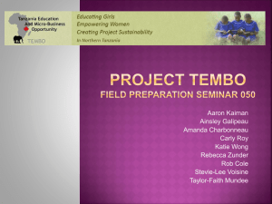 Project TEMBO - Algonquin College