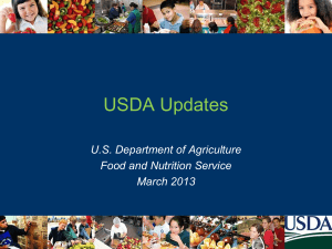 PowerPoint: USDA FNS Updates - School Nutrition Association