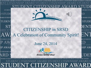 2013-2014 Citizenship June 24, 2014 Board Recognition