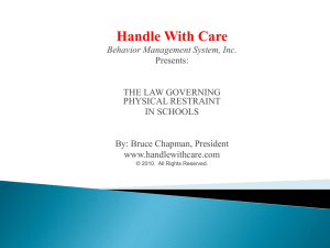 Laws governing restraint use in schools