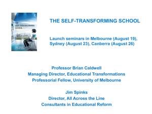What is a self-transforming school?