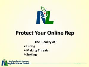 Luring, Threats and Sexting (PowerPoint)