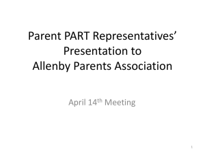 PART meeting - Allenby Parents