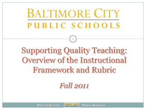 School-Based Instructional Framework and Rubric Overview 2