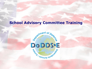 School Advisory Committee Training SY 2002-2003