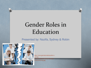 Gender Roles in Education