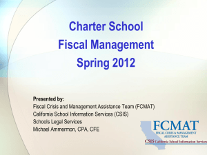 CBO SB 352 - Fiscal Crisis & Management Assistance Team