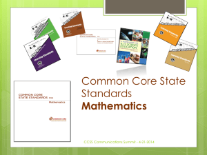 Common Core State Standards in Mathematics