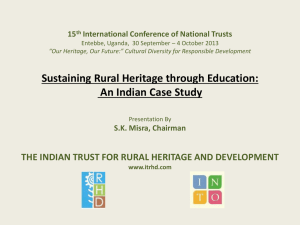 the indian trust for rural heritage