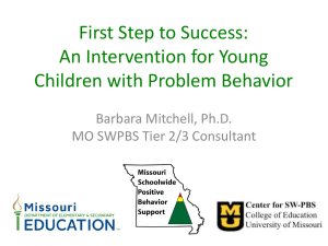 First Step to Success: An Intervention for Young Children with